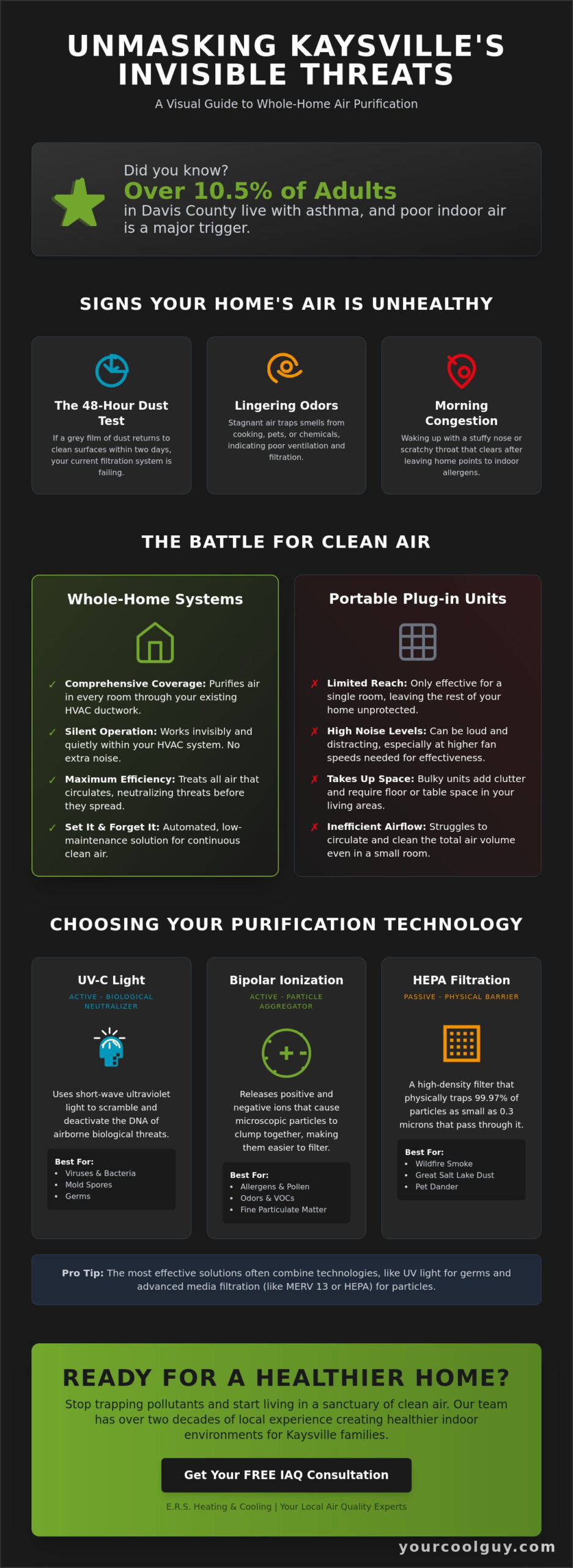 Professional Air Purifier Installation in Kaysville, UT: Breathe Cleaner Air - Infographic